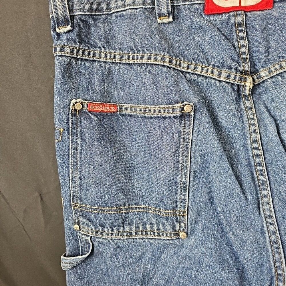 Ecko Unltd Vintage Baggy Jean Shorts Size 40 - Picture 7 of 8